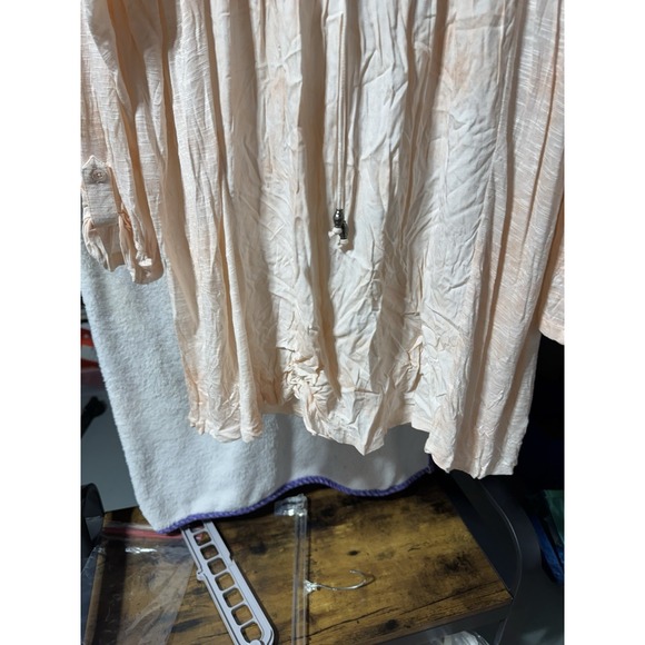 Bandolino Peach Blouse 1X light weight NWT Tunic 3/4 sleeves - Picture 12 of 16